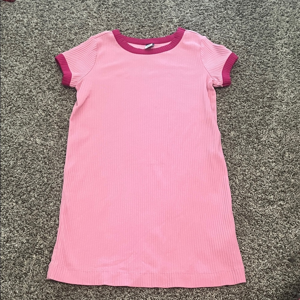 Pink Ribbed kids Dress